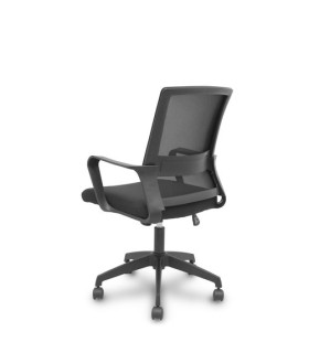 SILLA PIQUERAS ERGO535 TAPIZADO NEGRO