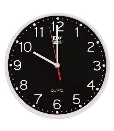 RELOJ PARED OXFORD CALM NEGRO 25 cm Ø