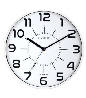 RELOJ PARED UNILUX POP BLANCO 28 cm Ø