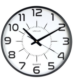 RELOJ PARED UNILUX MAXI POP NEGRO 37,5cm