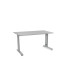MESA ROCADA METAL 140x80 ALUMINIO/GRIS