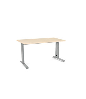 MESA ROCADA METAL 140x80 ALUMINIO/HAYA