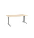 MESA ROCADA METAL 160x80 ALUMINIO/HAYA