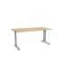 MESA ROCADA METAL 160x80 ALUMINIO/ROBLE