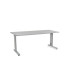 MESA ROCADA METAL 180x80 ALUMINIO/GRIS