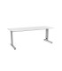 MESA ROCADA METAL 200x80 ALUMINIO/BLANCO