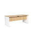 MESA ROCADA WORK  180x80 BLANCO/ROBLE