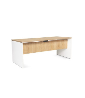 MESA ROCADA WORK  180x80 BLANCO/ROBLE