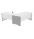 MESA ROCADA WORK ALA 100x60 GRIS/BLA