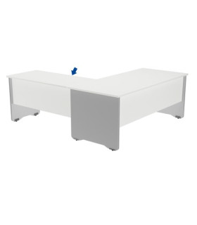 MESA ROCADA WORK ALA 100x60 GRIS/BLA