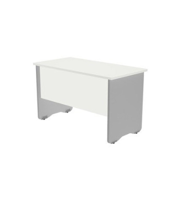 MESA ROCADA WORK 160x80 GRIS/BLANCO