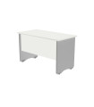 MESA ROCADA WORK 180x80 GRIS/BLANCO