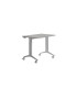 MESA ROCADA METAL 120x60 ALUMINIO/GRIS
