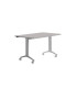 MESA ROCADA METAL 140x80 ALUMINIO/GRIS