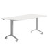 MESA ROCADA METAL 160x80 GRIS/BLANCO