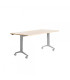 MESA ROCADA METAL 180x80 ALUMINIO/HAYA