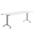 MESA ROCADA METAL 180x80 GRIS/BLANCO