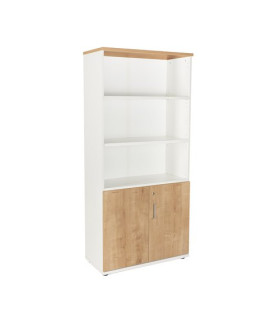 ARMARIO ROCADA C/P.BAJAS 195x90 BL/ROBLE