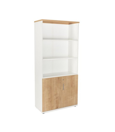 ARMARIO ROCADA C/P.BAJAS 195x90 BL/ROBLE