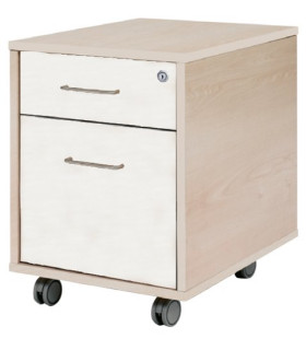 CAJONERA ROCADA 1 CAJON+CARP. HAYA/BLANC