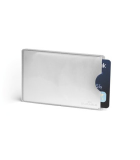 FUNDA TARJETAS DURABLE RFID PLATA B/10
