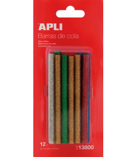 COLA TERMOFUSIBLE BARRA APLI GLITTER 12