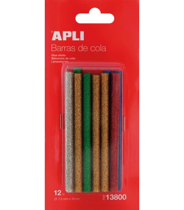 COLA TERMOFUSIBLE BARRA APLI GLITTER 12