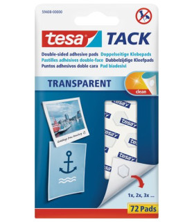 PUNTO ADHESIVO TESA TACK TRANSP. 72 UD