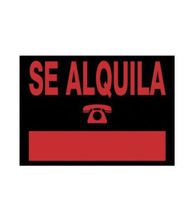 CARTEL ANUNCIO PVC 35x25 SE ALQUILA