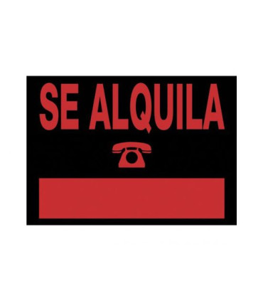 CARTEL ANUNCIO PVC 35x25 SE ALQUILA