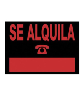CARTEL ANUNCIO PVC 50x35 SE ALQUILA