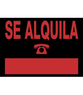 CARTEL ANUNCIO PVC 70x50 SE ALQUILA