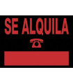 CARTEL ANUNCIO PVC 70x50 SE ALQUILA