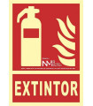 SEÑAL HOMOLOGADA EXTINTOR ROJO