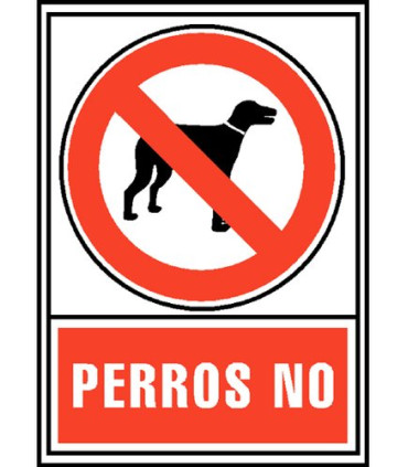 SEÑAL INFORMATIVA PERROS NO ROJO