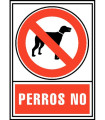 SEÑAL INFORMATIVA PERROS NO ROJO