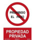 SEÑAL PROHIBIDO EL PASO PROPIEDAD PRIVAD