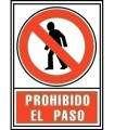 SEÑAL PROHIBIDO EL PASO ROJO