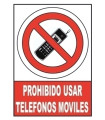 SEÑAL PROHIBIDO USAR TELEFONOS MOVILES