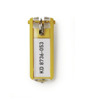 LLAVERO ETIQUETA DURABLE AMARILLO B/6