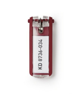 LLAVERO ETIQUETA DURABLE ROJO B/6