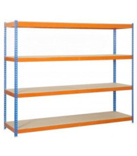ESTANTERIA ECOFORTE 1504-4 AZUL/NARANJA