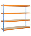 ESTANTERIA ECOFORTE 1504-4 AZUL/NARANJA
