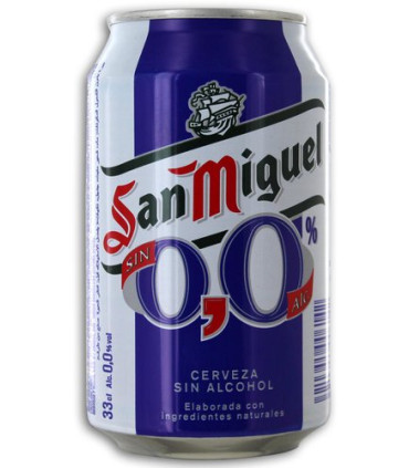 CERVEZA SAN MIGUEL S/ALCOHOL LATA 330 ml