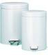 PAPELERA METALICA C/TAPA PEDAL 12 BLANCA