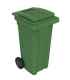 CUBO MULTIUSOS C/RUEDAS 120 L. TAPA VERD
