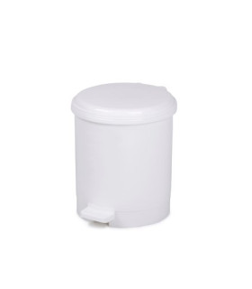 PAPELERA PL. CEP C/TAPA PEDAL 6L BLANCA
