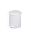 PAPELERA PL. CEP C/TAPA PEDAL 6L BLANCA