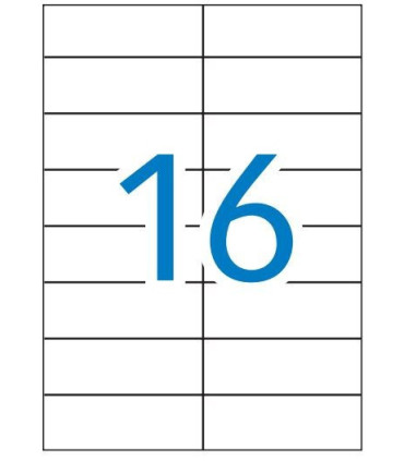 Caja de 100 hojas de etiquetas A4  ( 16 por hoja - 105x37 mm tamaÃ±o etiqueta )