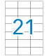 Caja de 100 hojas de etiquetas A4  ( 21 por hoja - 70x42,4 mm tamaño etiqueta )